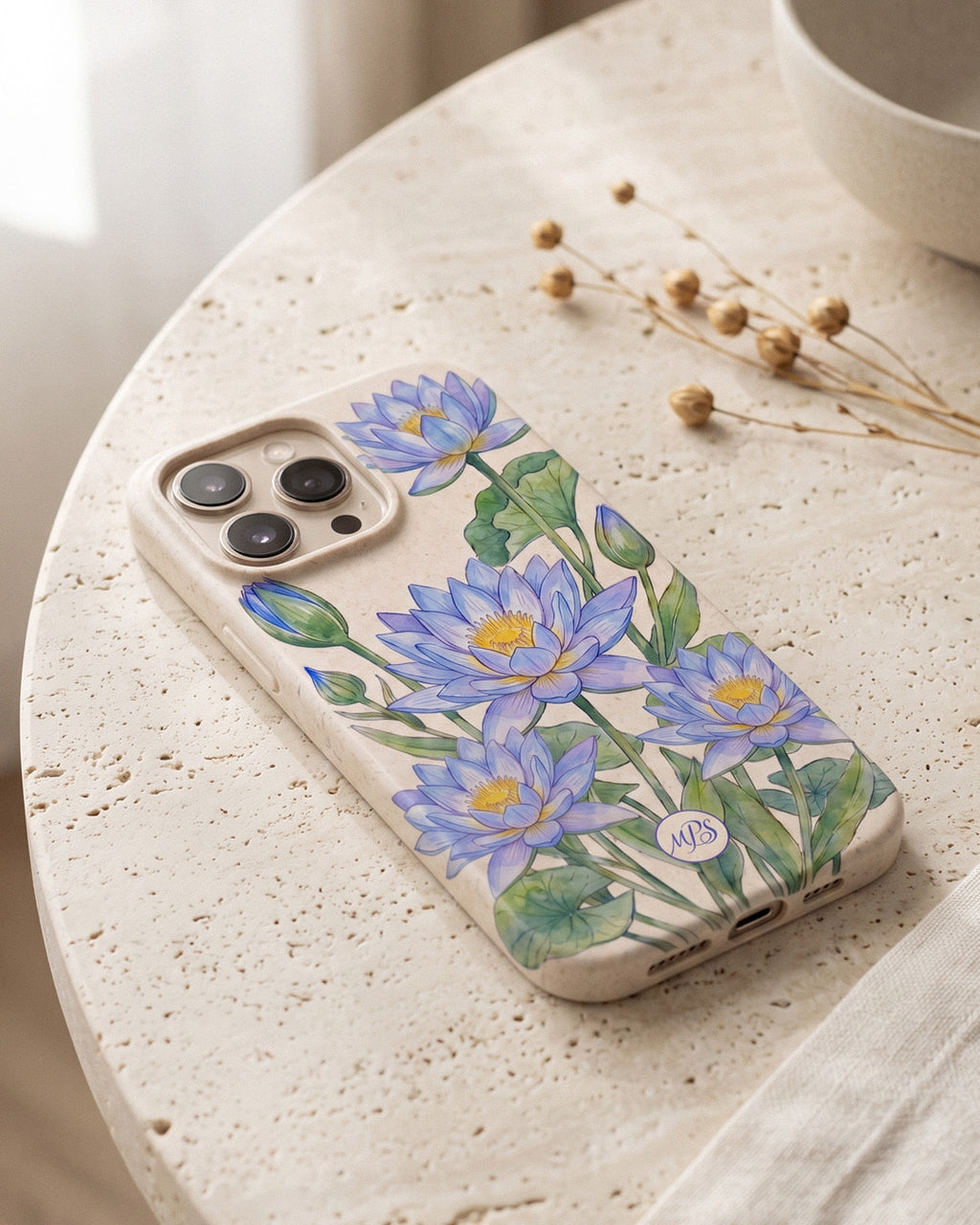 Blue Lotus iPhone Case