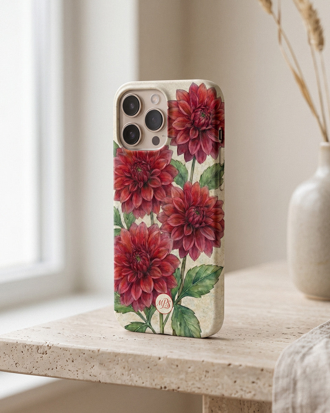 Red Dahlia iPhone Case