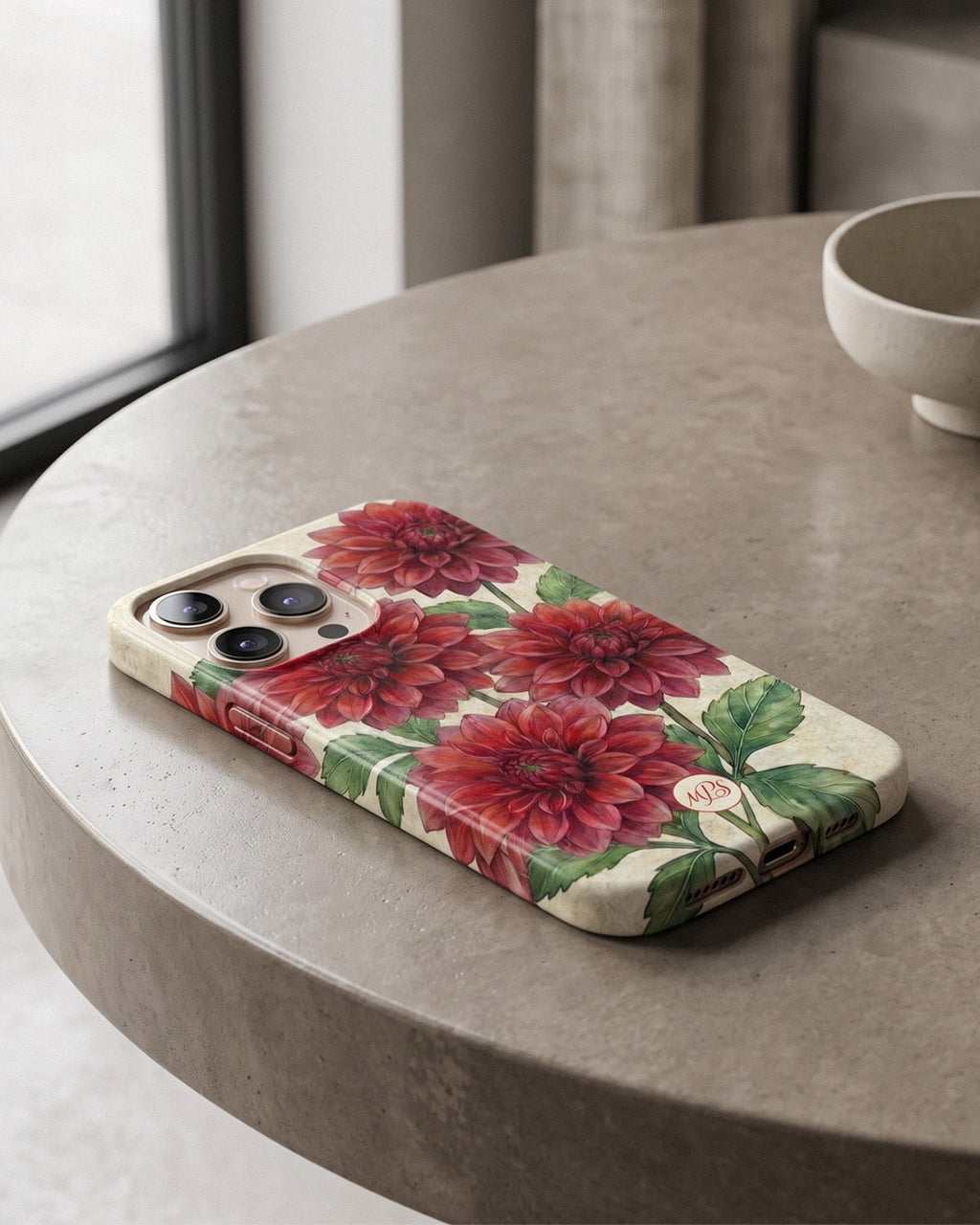 Red Dahlia iPhone Case